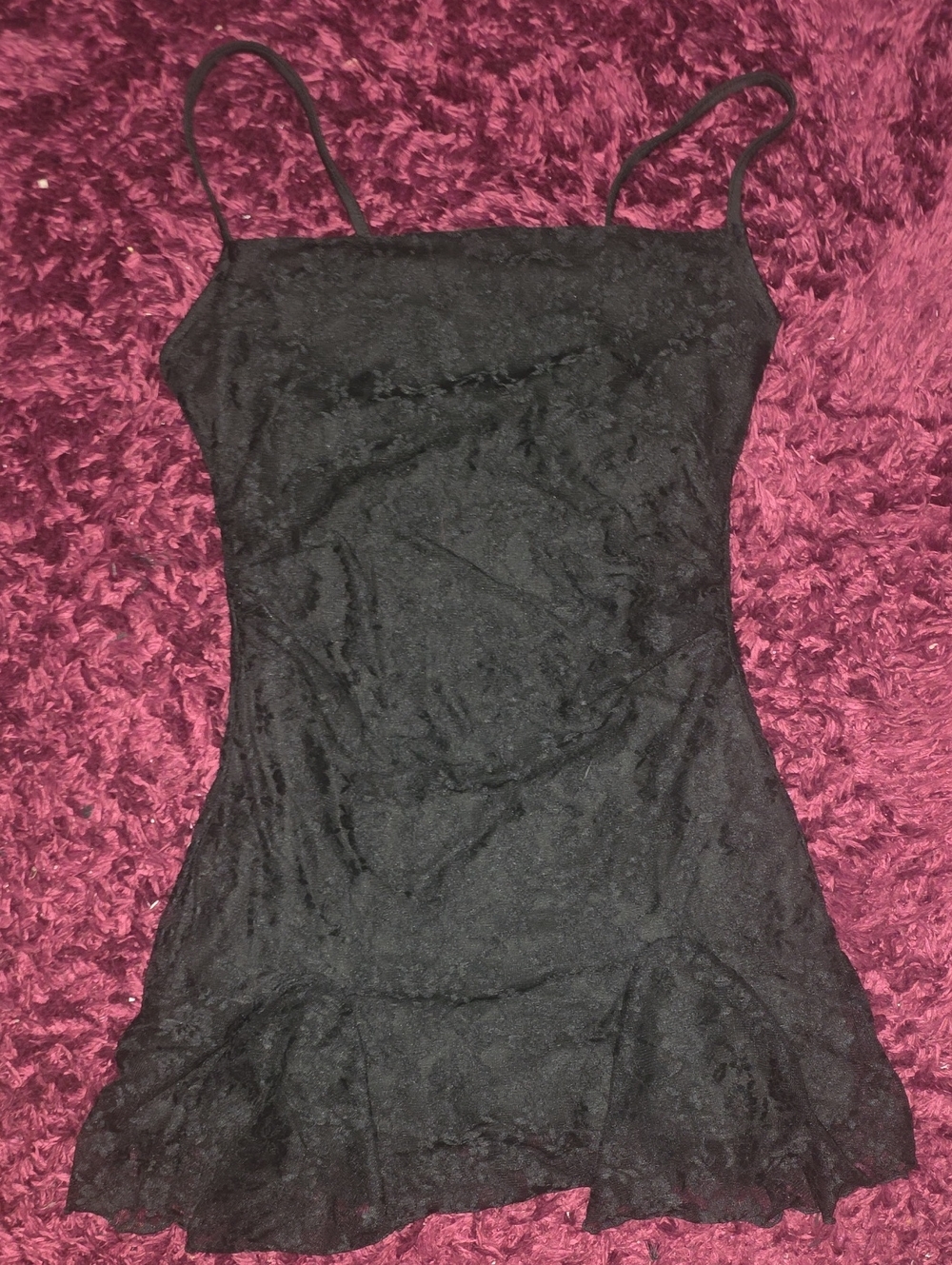 Black Lace Cami Slip Dress - Women's Intimates